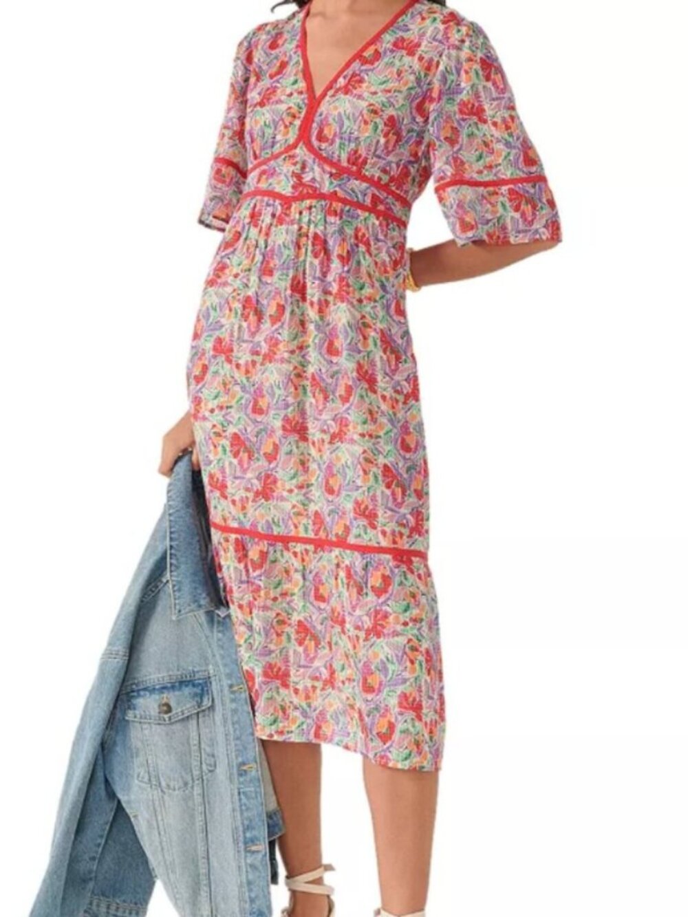 ba&sh Aquila Print Midi Dress